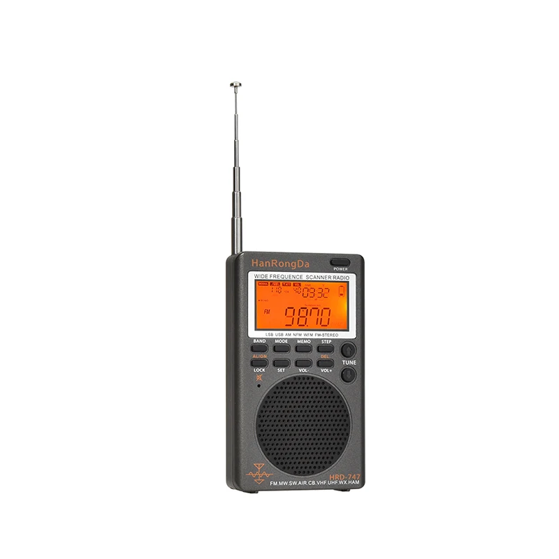 

HRD747 Full-band digital demodulation DSP portable radio With1000mA lithium Battery