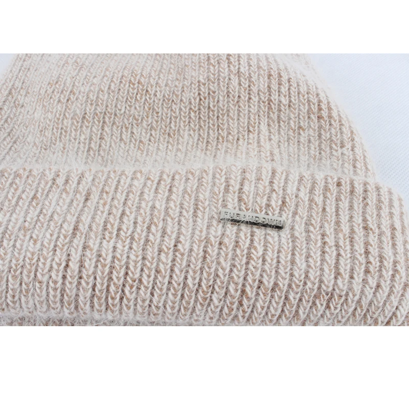 2022 New Winter Hat For Women Real Rabbit Fur Knitted Beanie Ladies Thick Warm Angora Wool Hat Female Skullies Beanies 2