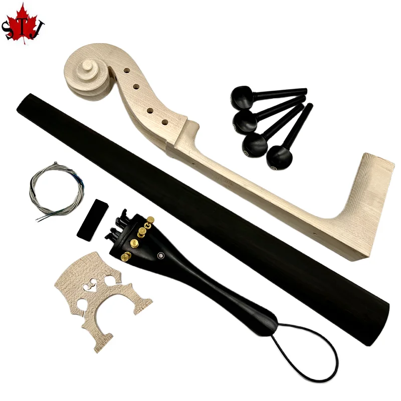 Cello parts fittings 4/4 3/4 1/2 1/4 7/8 cello neck head fingerboard bridge tailpiece strings Tuning Pegs Nut fine tuners