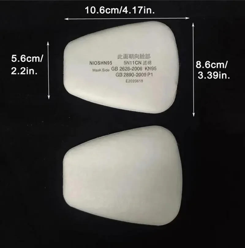 Respirator Gas Mask Accessories 5N11 Dust Cotton Filter Paper 501 Holder For 3M 6001/6200/7502/6800 Chemical Spraying Painting
