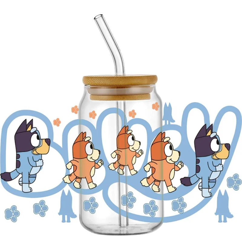 3D Lovely Cartoon Dog UV DTF DIY Transfer Sticker for Cup DIY 16oz Washable UV DTF Cup Wrap Label Miniso self adhesive stickers,vinyl stickers,tiles sticker transfers,beverage bottle wrap transfer