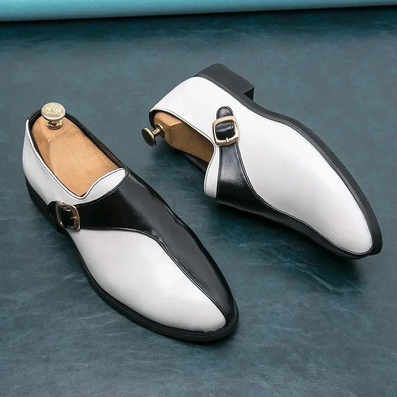 Leather Shoes Mens Designer Dress Formal Leather Shoes Fashion Wedding Casual Slides Men Loafers Driving Half