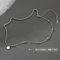 CIAXY – bonnet porte-bonheur couleur argent pour femmes, collier avec lettres asymétriques, chaîne de clavicule courte, ras du cou, bijoux de tempérament, cadeau 4