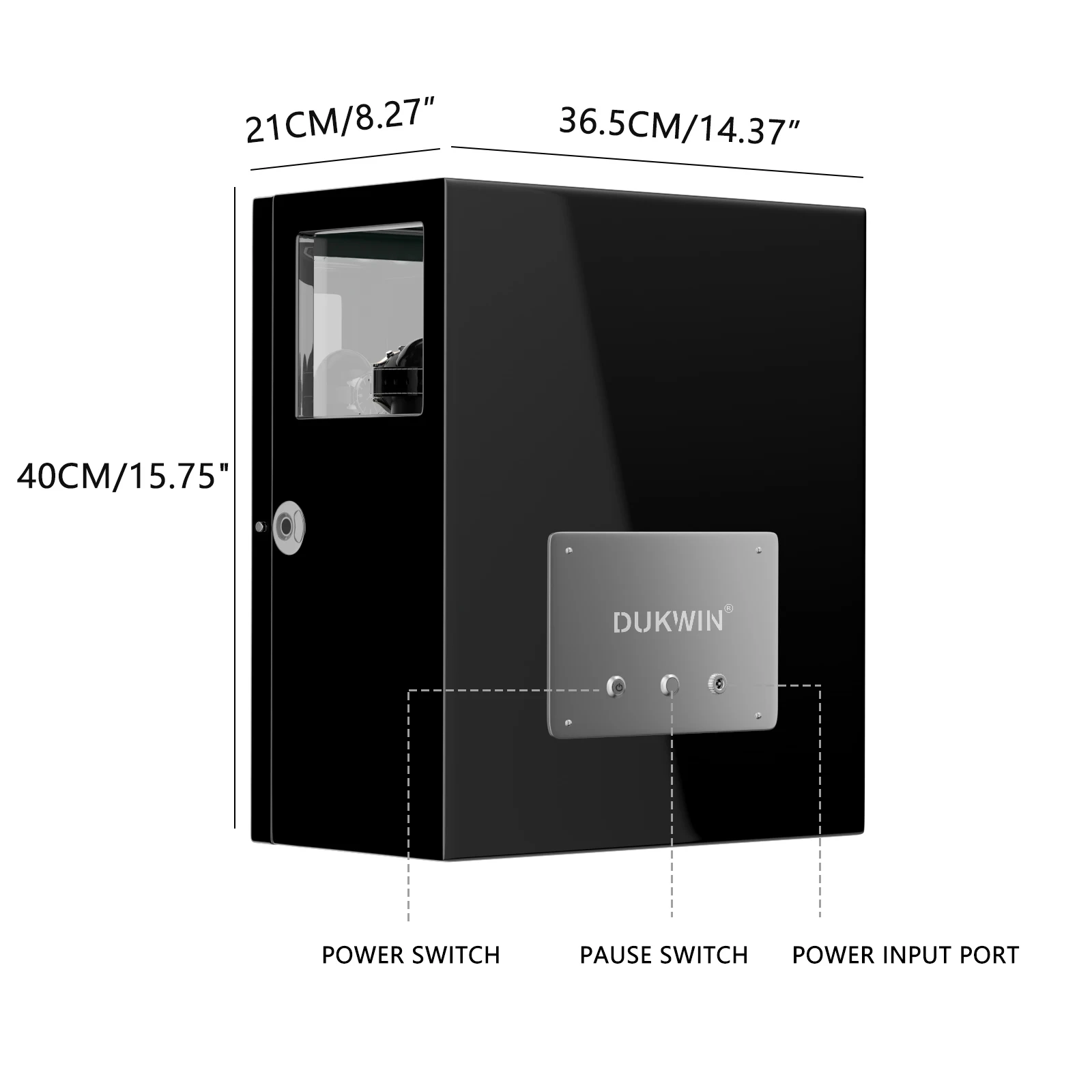 S2c3eda32b718432b8f84575a0c02bf37u Fingerprint Unlock Automatic Watch Winder 3 Slots Display and Jewelry Storage Drawer Remote Control Watch Safe Box