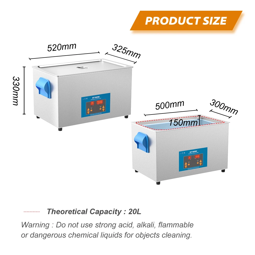 GTSONIC Ultrasonic Cleaner - 2L to 27L Digital Ultrasound Bath with Big Sale Price Description Image.This Product Can Be Found With The Tag Names Digital ultrasonic cleaner 6l, Ultrasonic cleaning machine 3l, Ultrasonic cleaning machine 6l