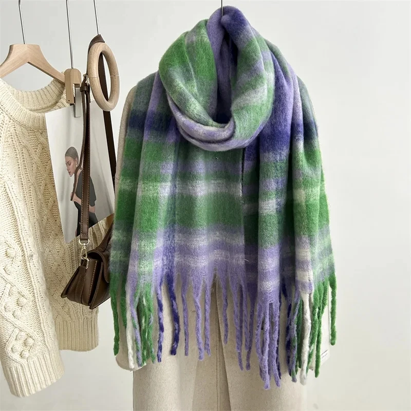 

New Thick Warm Cashmere Poncho Women Scarf Design Pashmina Warps Bufanda Warps Shawl Winter Scarves Adult for ladies Fashion