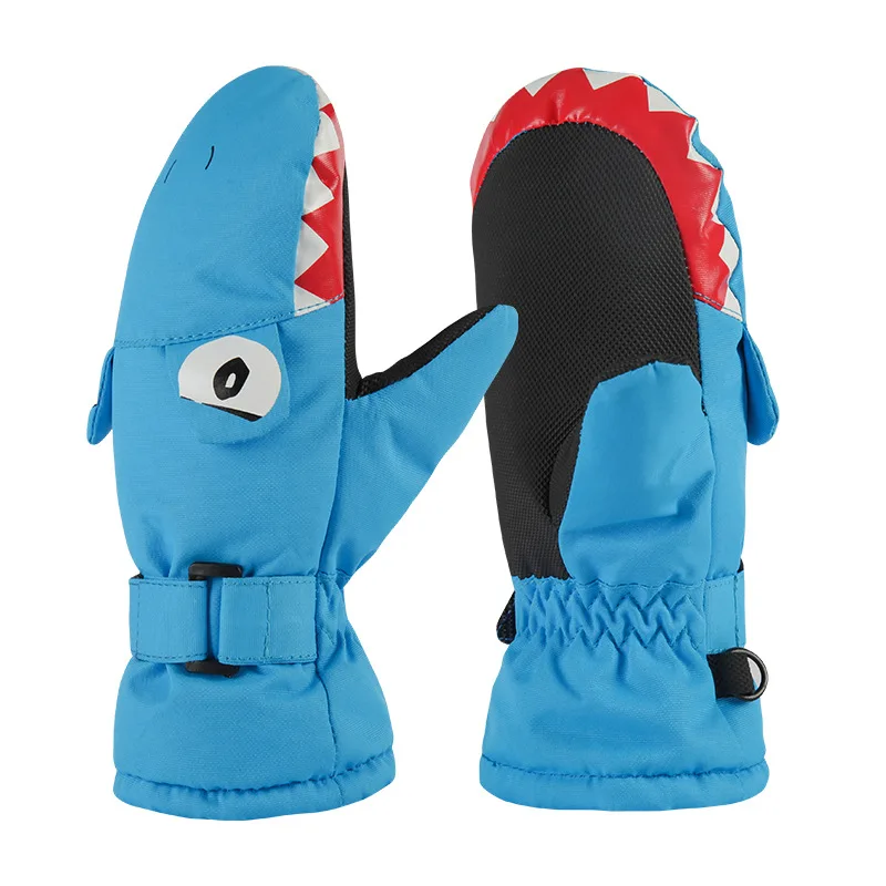

2023 New Winter Children's Ski Gloves Cartoon Style Waterproof Warm Snow Gloves Kids Boys Girls 4~10 Years Snow Gloves 4 Colors