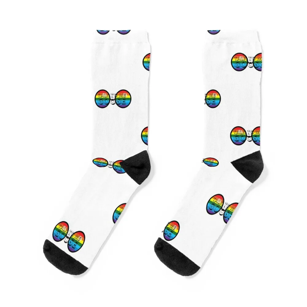 

Talk to me Goose-rainbow color sunglasses topgun quotes Socks designer floral new year Socks Men Women's