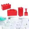 4 Pieces Sand Castle Model Snow Brick Building Maker,Sandbox Play Outside Beach and Snow Toy,Snow Building Block for Children 4