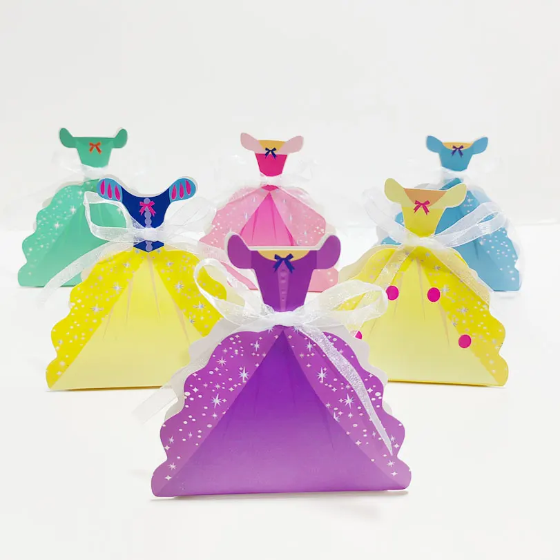 12 Cajas De Regalo De Princesas - Para Fiestas, Cumpleaños Y Baby Showers, Medidas 16x9.5x9.5 Cm, Con Asas