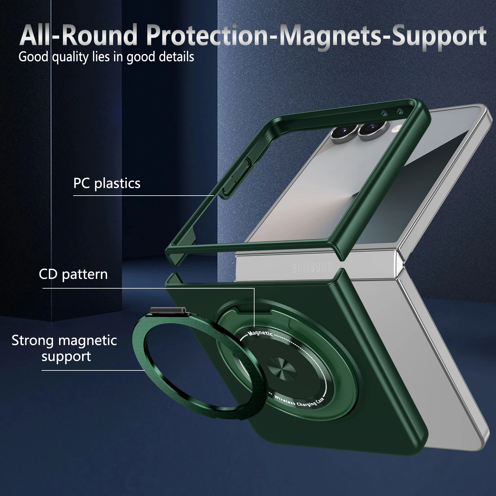 360 Rotating Magnetic Ring Holder Shockproof Phone Case