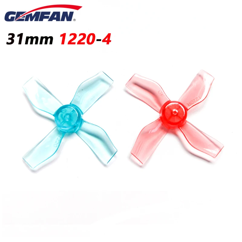 

8Pairs 16PCS Gemfan 31mm 1220 1.2X2X4 4-Blade PC Propeller 1mm Hole For RC FPV 0703 0802 Motor Freestyle Tinywhoop Micro Drones