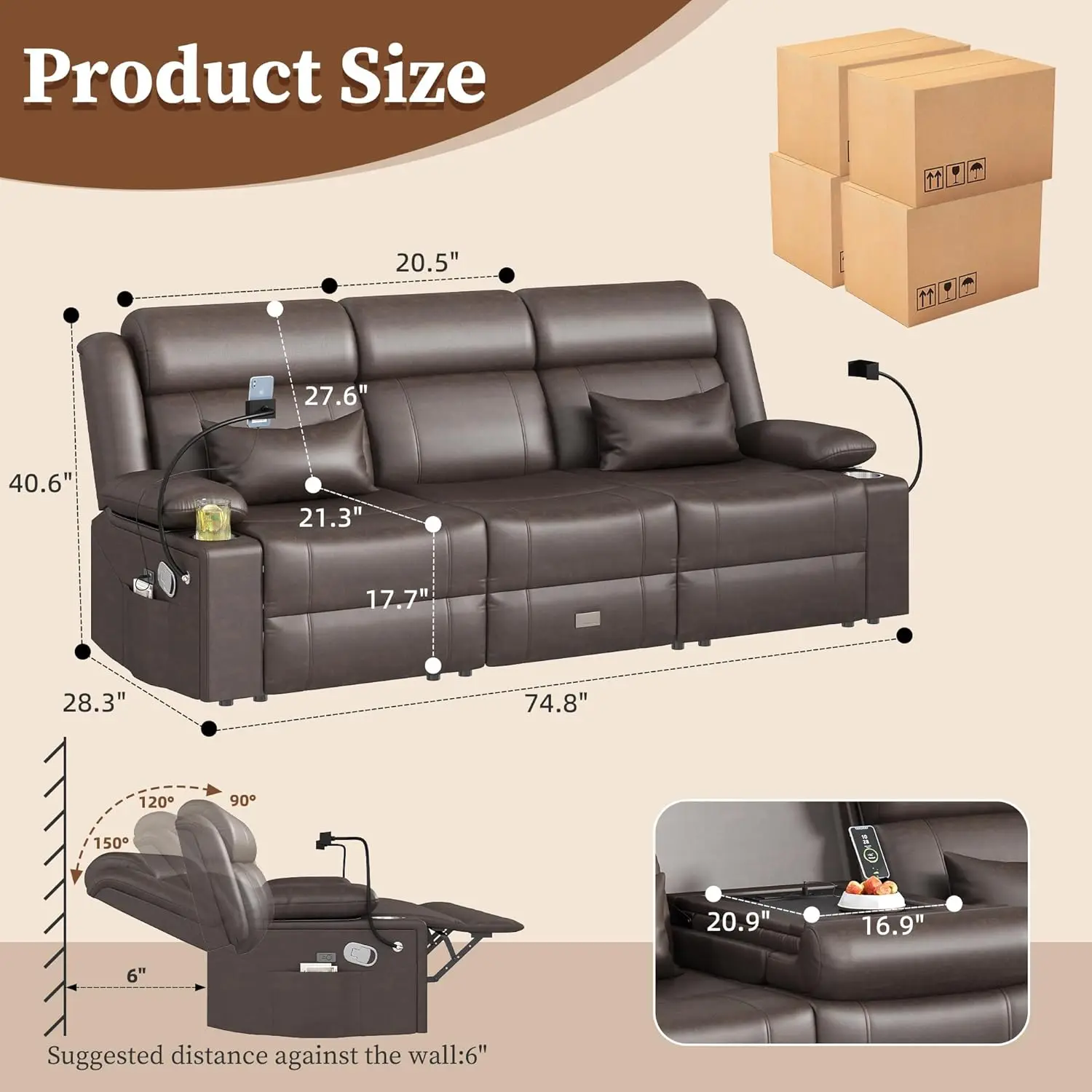 Home Theater Recliner Sofa 3