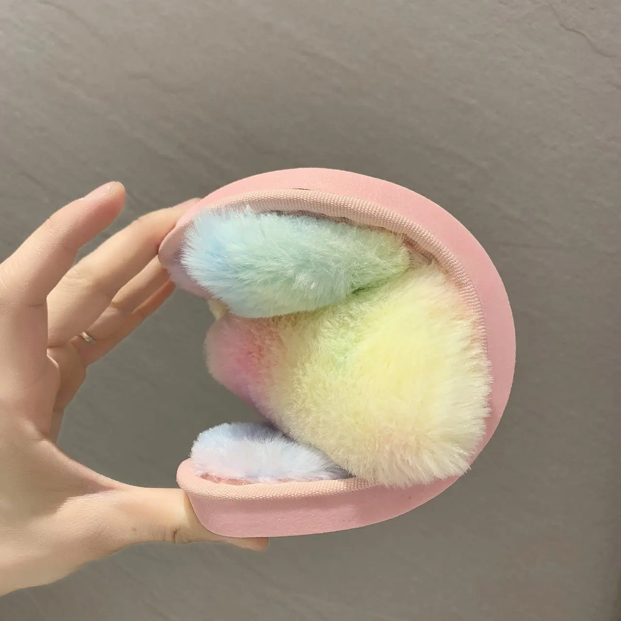 slippers women's large size home colorful  plush cotton slippers BF07