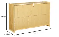 Backpack Storage Cubby, 8-Compartment, Pine Wood, 13" D x 30" W x 48" 2