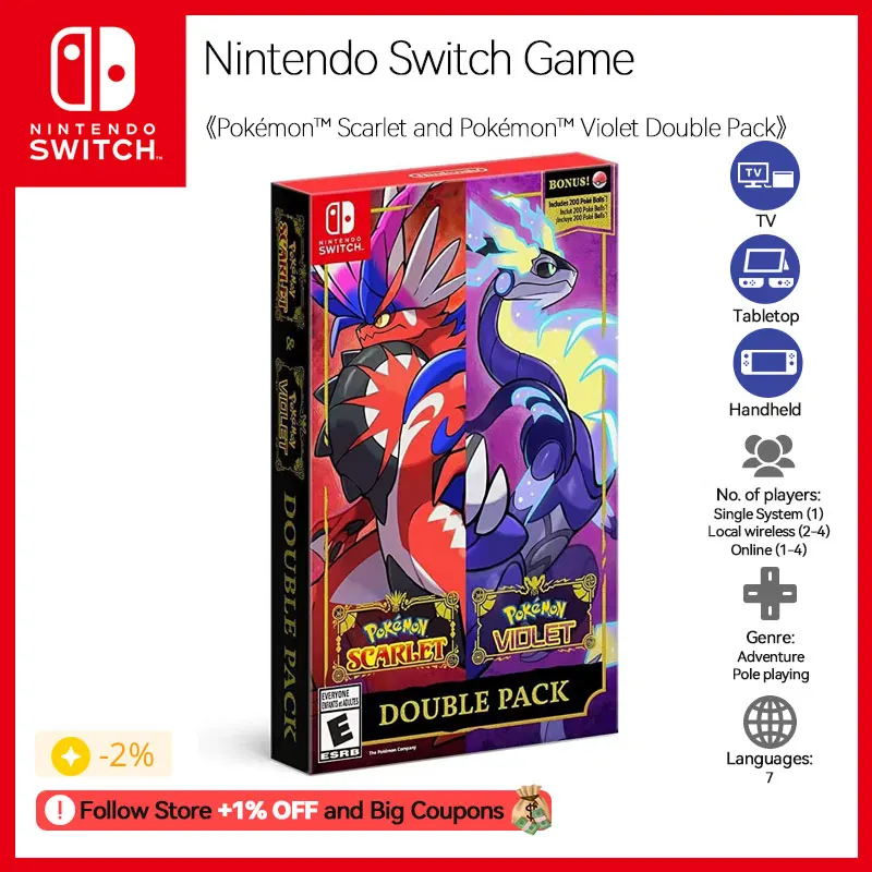 Pokemon Scarlet Pokemon Violet Nintendo Switch Game Deals for 