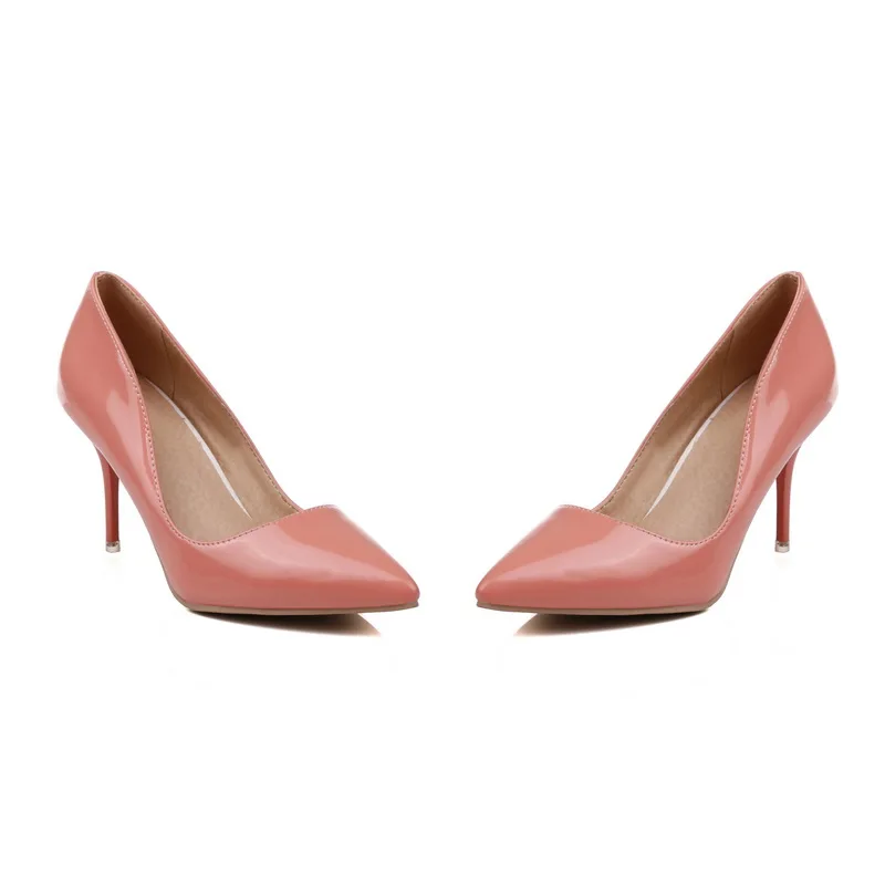 Damen-Stiletto-High-Heels mit spitzer Zehenpartie in Gelb, Rot, Schwarz, Rosa, Khaki, elegante Damenschuhe, Sandalen, flacher Mund, einfarbig, einfacher vielseitiger Stil, neuer Frühling, Herbst, Sommermodelle, glänzen – Detail 36