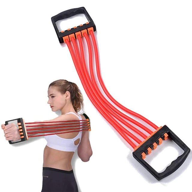 Generic Portable Indoor Sports Men Chest Expander Puller Exercise Fitness Resistance Cable Rope Tube Yoga 5 Resistance Bands Color Red Generic Portable Indoor Sports Men Chest Expander Puller Exercise Fitness Resistance Cable Rope Tube Yoga 5 Resistance Bands Color Red