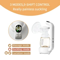 Electric Breast Pump for Breastfeeding 45℃ Constant Temperature Warming Milk Low Noise with 180ml Milk Bottle LED Screen 1