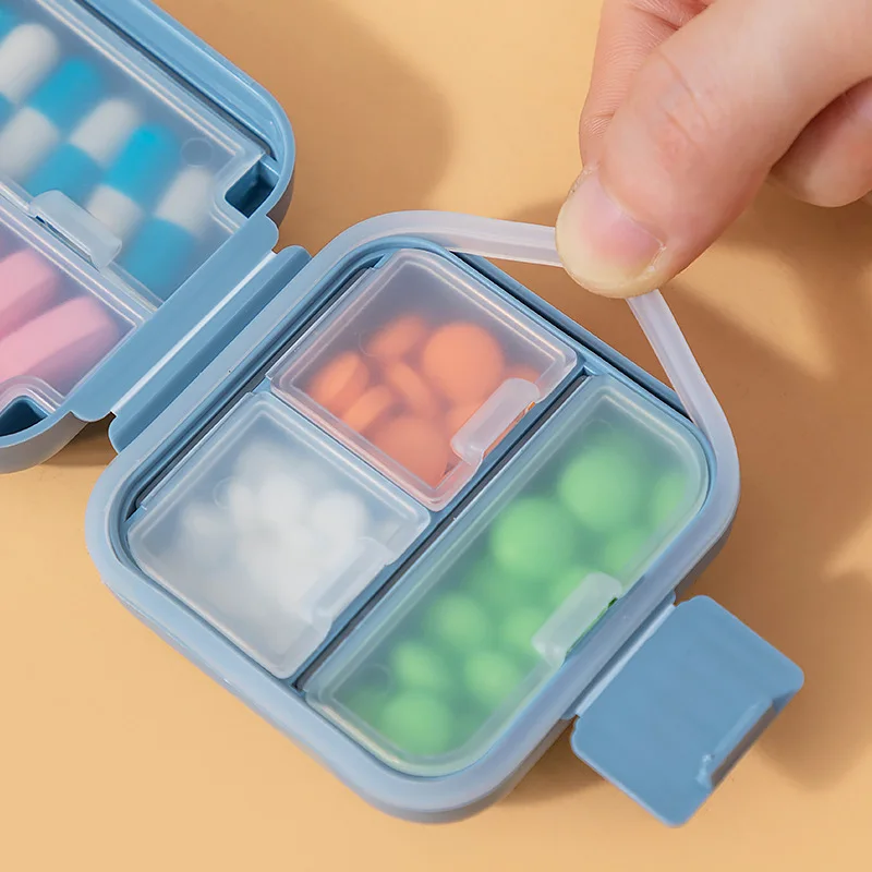 Portable Pill Storage Box Sealed Travel