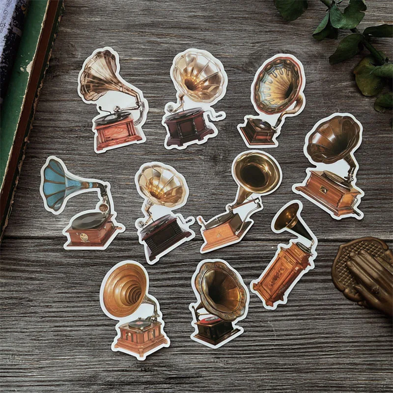 Adesivi Jukebox Vintage Junk Journal Diary Planner Scrapbooking Carta Decorativa Fai Da Te Craft Collage Sticker Album Fotografico