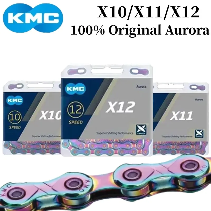 

KMC Bicycle Chain X10 X11 X12 Road MTB Bike Chain 10S 11S 12S Aurora Color Bicycle Chain for Shimano Sram Bike Parts