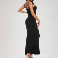 2 In 1 Summer Bodycon Maxi Dress For Women Formal Tummy Control Shapewear Dress With Built In Bra Spaghetti Strap Long Dress 4