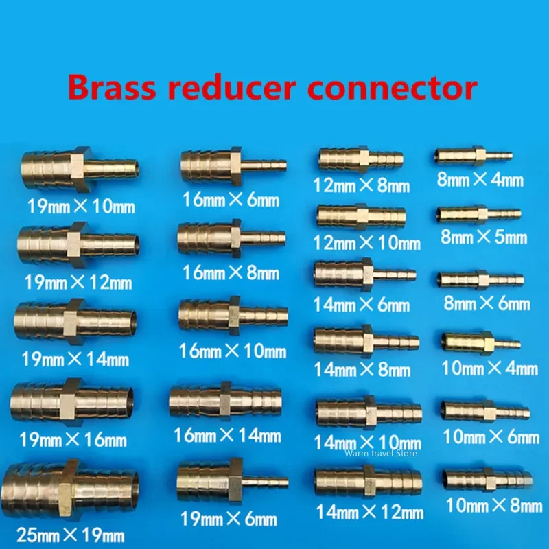 Gas Copper Barbed Coupler Connector Adapter Brass Straight Hose Pipe Fitting