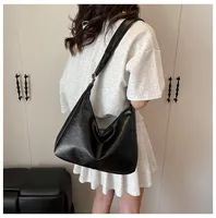 HOMEFISH Leather Commuter Vintage Casual Tote Bag Maillard Stylish Crossbody Bags for Women Texture Large Capacity Temperament 4