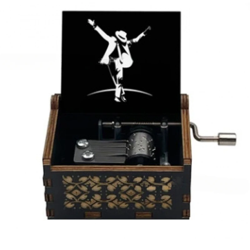Theme Music Box Christmas Character Anime Movie Boy Toy Hand Crank Decoration Cartoon Wooden Jewelry Holiday Birthday Gift 3