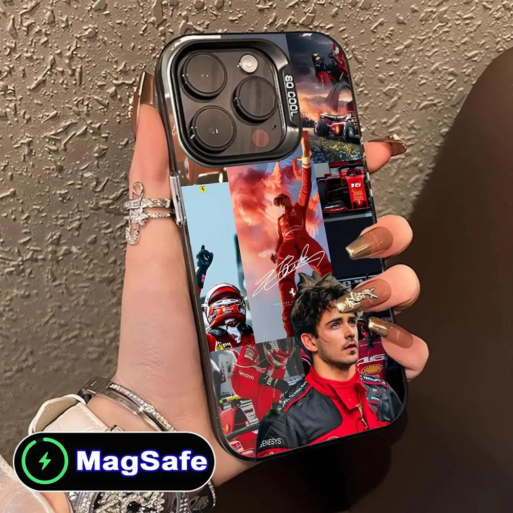 Translucent Color Print Sports Phone Case Featuring Charles Leclerc