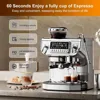 TC530 Espresso Machine with Milk Frother，Semi Automatic Coffee Machine with Grinder,Easy To Use Espresso Coffee Maker 2