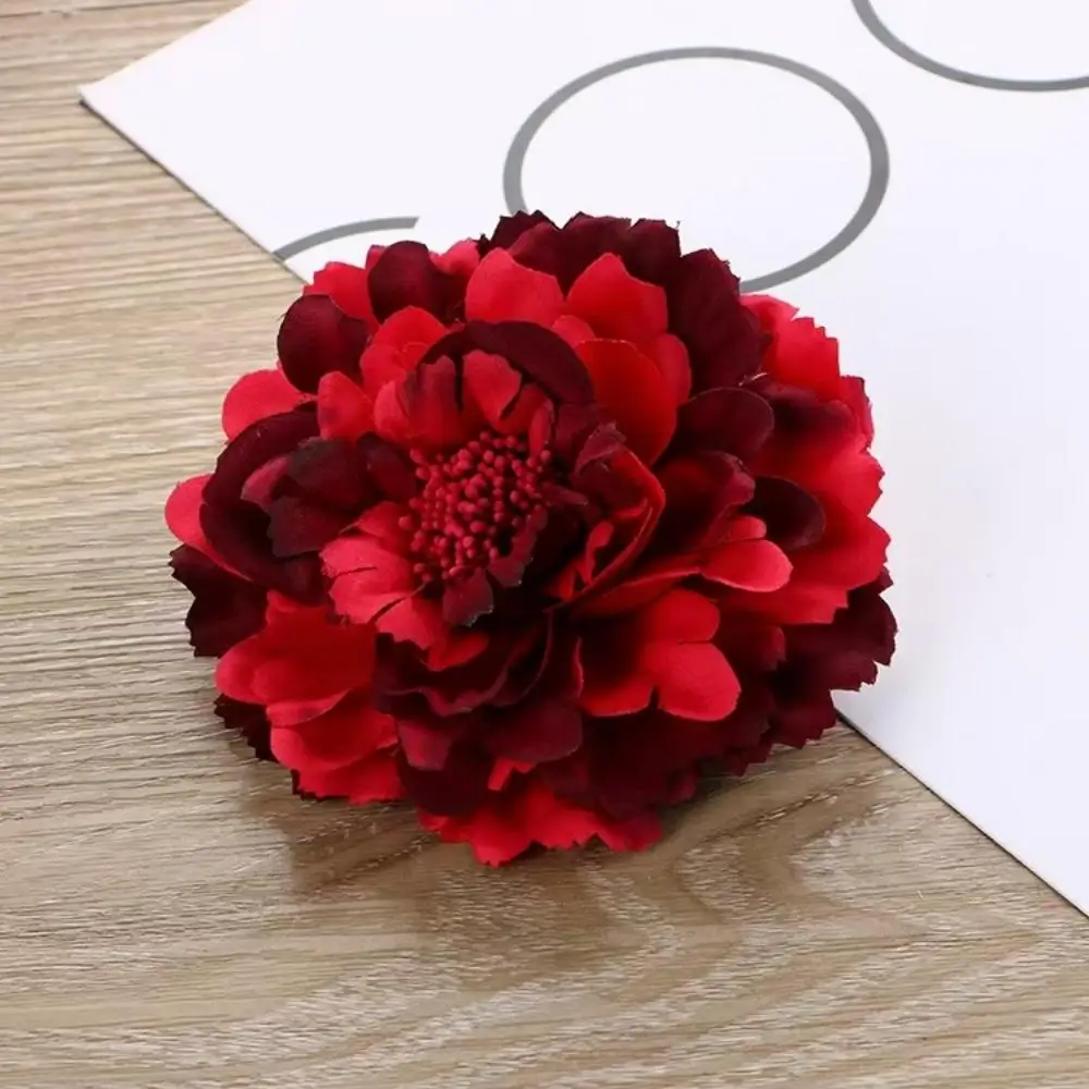 Holiday Hair Clip Peony Flower Design Beach Boho Straw Hat Accessory DIY Headband for Women