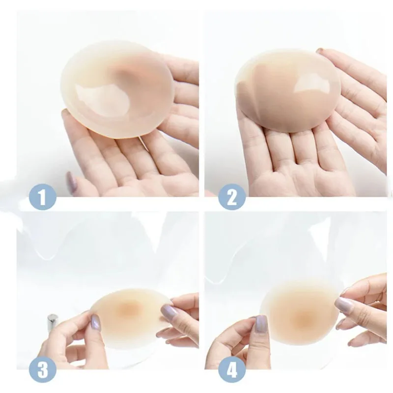 2 Paia Di Pasties Per Capezzoli In Silicone - Riutilizzabili, Invisibili, Color Pelle - Adesivi Per Seno Senza Reggiseno