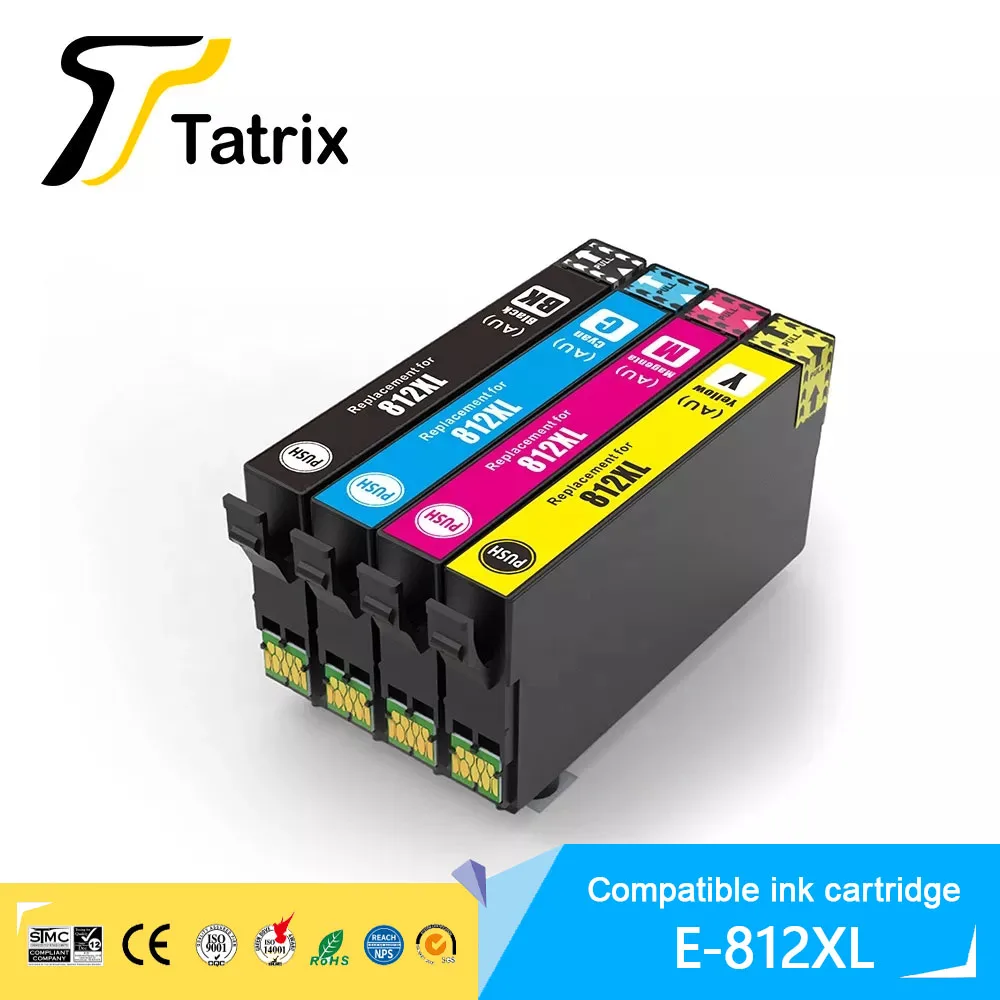 

Tatrix AU T812XL ink cartridge Epson 812XL Compatible Ink Cartridge for Epson WF-3820/ WF-3825/WF-4830/WF-4835 WF-7830/7840/7845