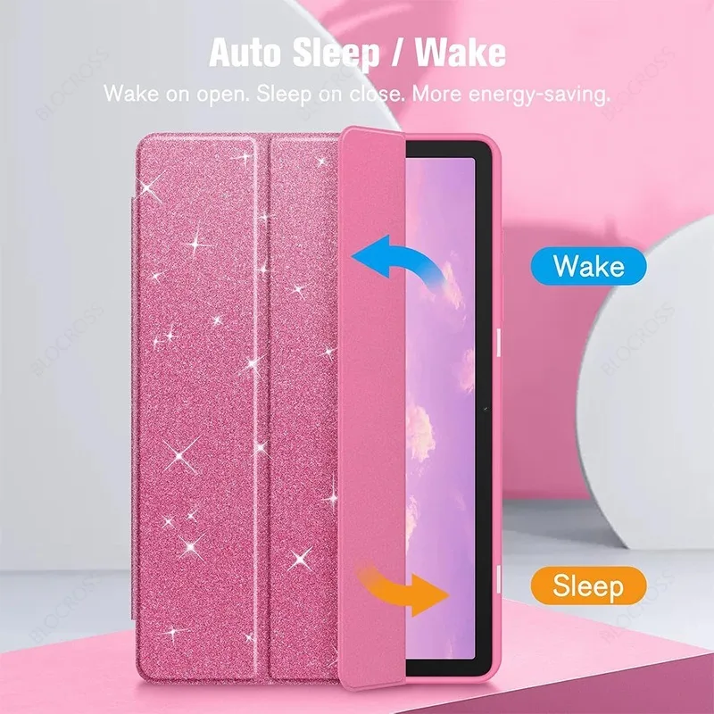 Elegant Sparkling Tablet Cover with Pencil Holder