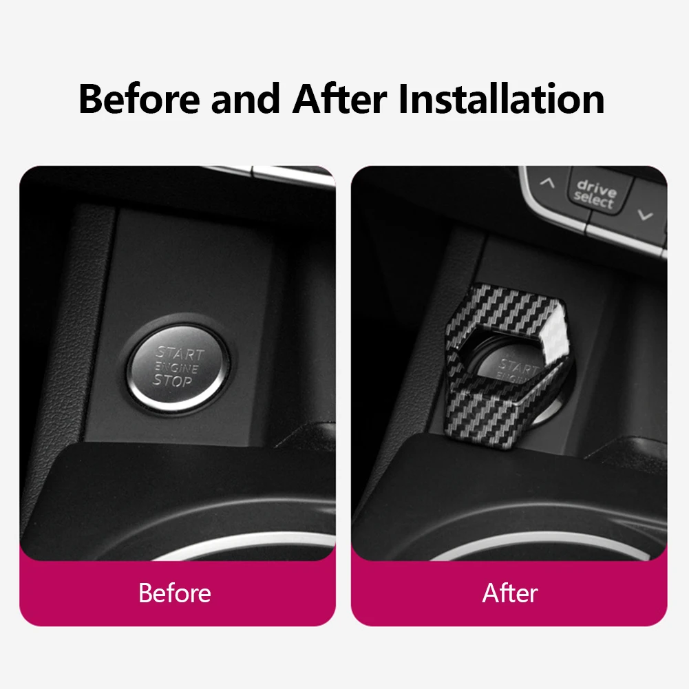 Engine Start/Stop Button Decorative Cover - Stylish Interior Auto Accessory