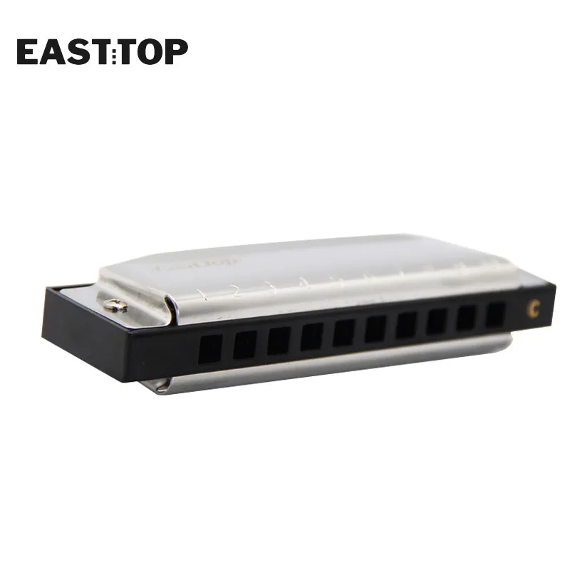 EASTTOP T10-3 10 Holes 20 Tones Stainless Steel Harp Diatonic Blues Harmonica Key Of C For Adults Kids Players diatonic harmonica