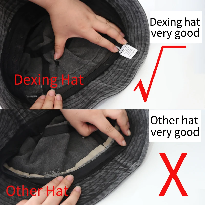 Big Head Plus Size Bucket Hat for Men  Pure Cotton Panama Fisherman Hat Korean Man Women 59cm 60cm 62cm 63cm Sun Hat 6