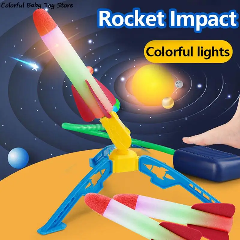 

1Set Kid Air Rocket Foot Pump Launcher Toys Flash Rocket Launchers Pedal Games Outdoor Child Play Toy Child Gift