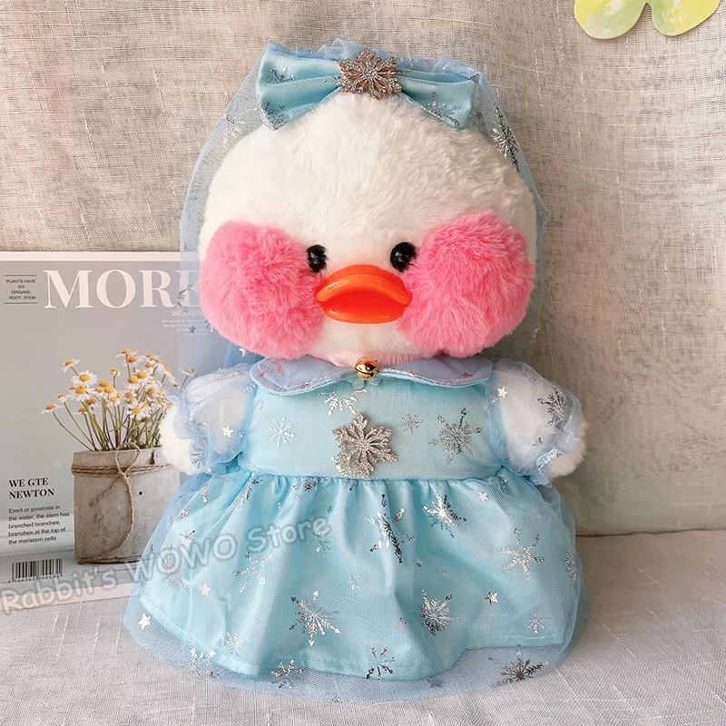 30cm Lalafanfan Clothes Little Yellow Duck Accessories Soft Toy Duck Clothing Set Stuffed Fluffy Duck Plush Doll Outfit 5