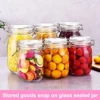 Glass Sealed Jar Food Grade Pickled Vegetables Pickled Vegetables Honey Soaked Wine Jam Tea Coffee Storage Jar Buckle Glass Jar 2