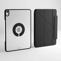 Versatile Y - Shaped Folding Tablet Case with 360° Rotation and Detachable Design - iPad Mini Pro 2024 (Black)