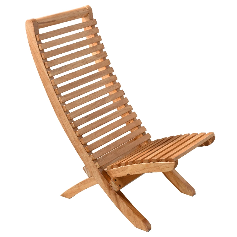 Home leisure backrest balcony lunch break solid wood folding chair elderly lazy portable fishing recliner chair sillas de playa