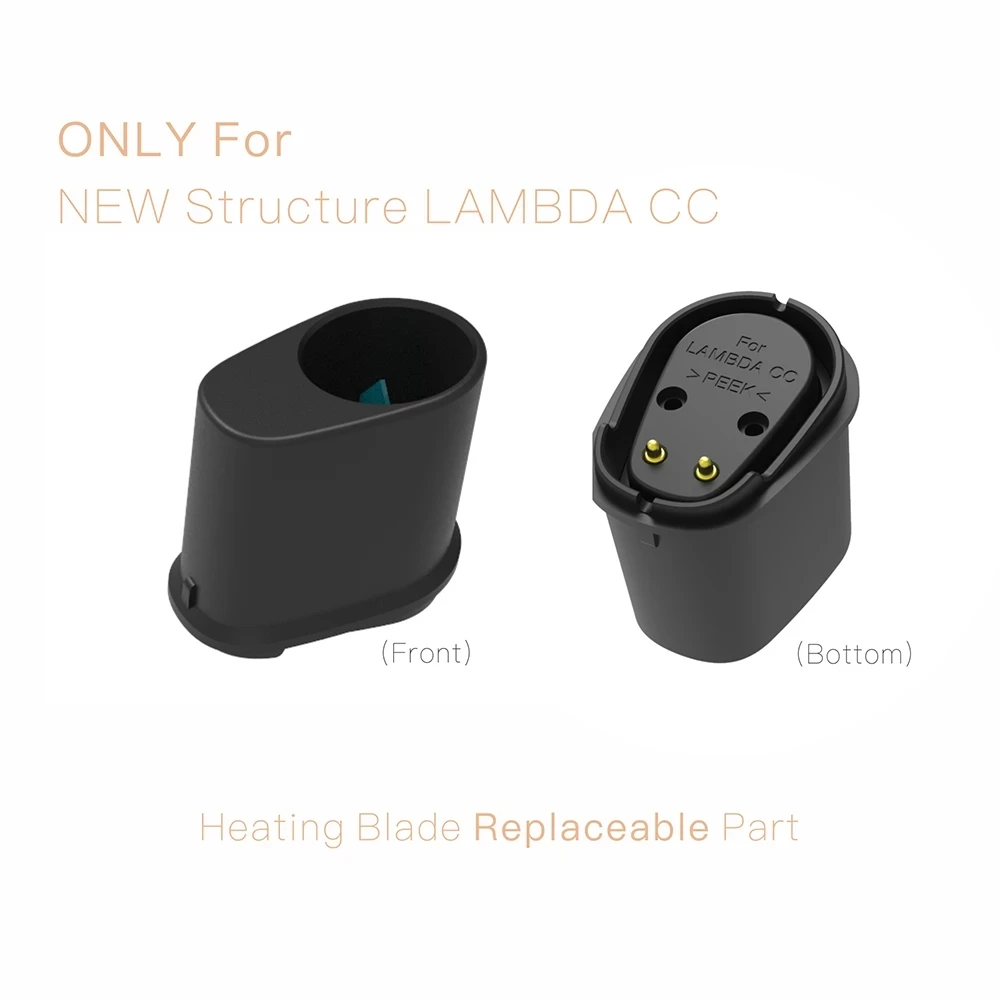 LAMBDA CC Replaceable Heating Blade Titanium Steel Alloy Heaters Housing  Only For Newest Version Repair Accessories
