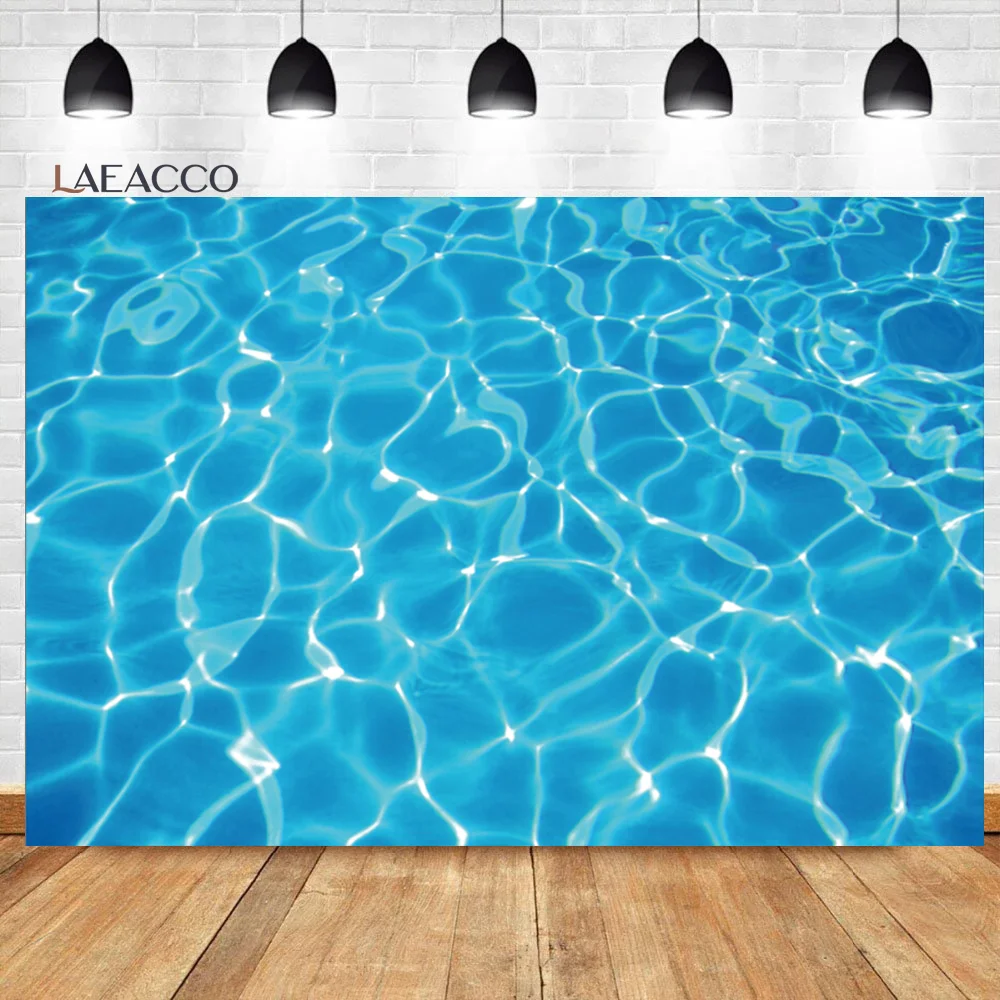 Laeacco 여름 파티 배경 수중 세계 해저 수영장 사진 스튜디오 소품에 대한  생일 사진 배경