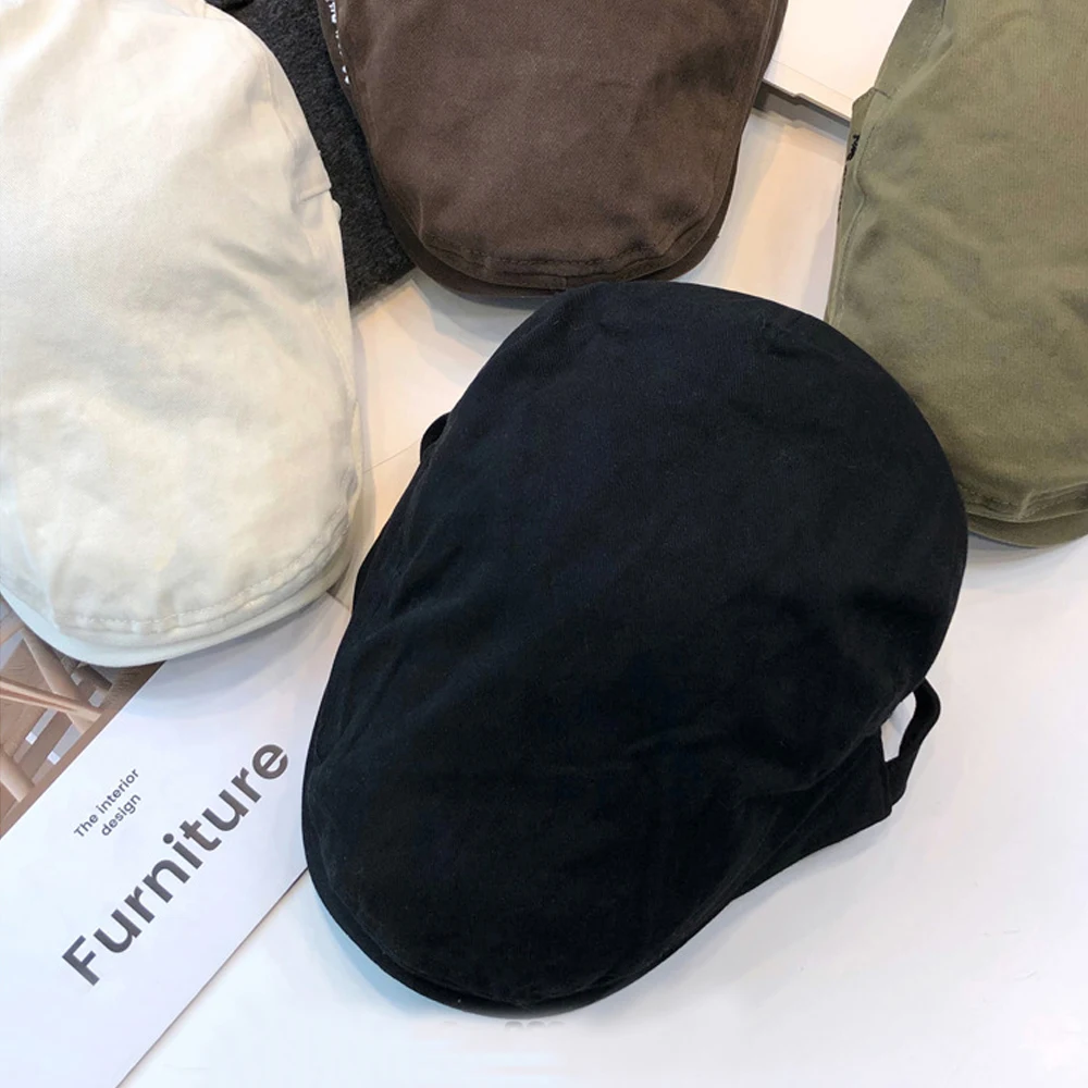 Frühling Sommer Bestickte Baskenmütze Vintage Vorne-und-Weiterdrückbare Newsboy-Kappe Weiche Baumwoll-Flachmütze für Draußen – Detail 9