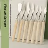 7Pcs Set Stainless Steel Oil Painting Knives, Artist Crafts Spatula, Palette Knife, Mixing Knife, Scraper Art Tools 5
