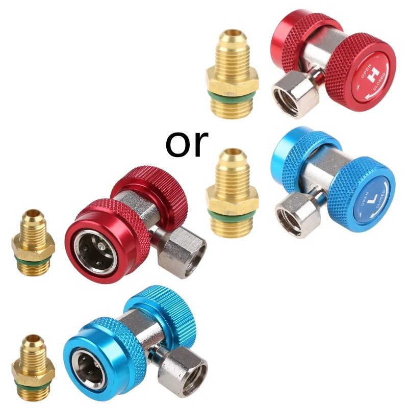 

2Pcs Auto R134A / L Adapters Quick Coupling Conditioner Coolant Adjustable