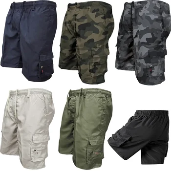 Men's Summer Tactical Cargo Shorts Military - Inspired Fashionable Pockets Camouflage for Jogging, Hiking & Work